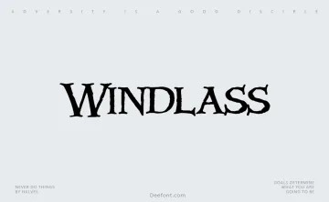Windlass Font