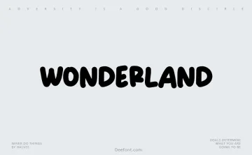 Wonderland Display Font