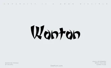 Wonton Font