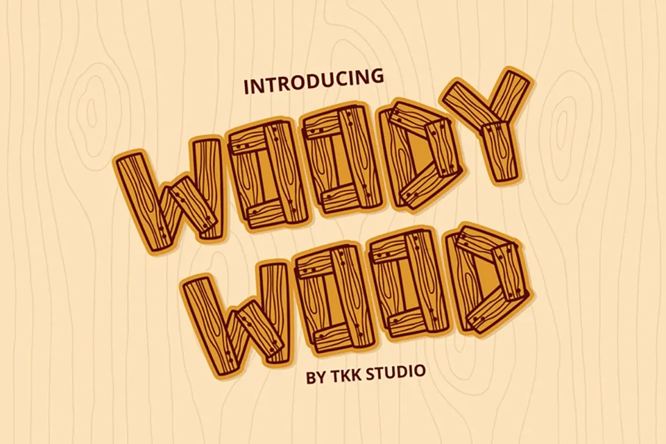 Woody Wood Font
