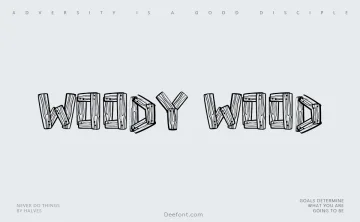 Woody Wood Font