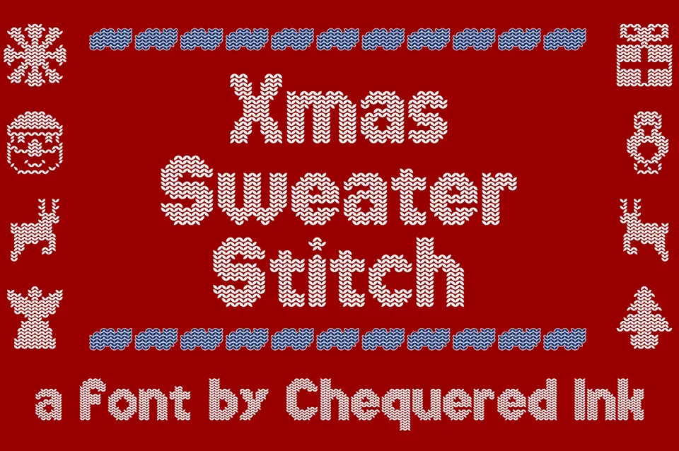 Xmas Sweater Stitch Font