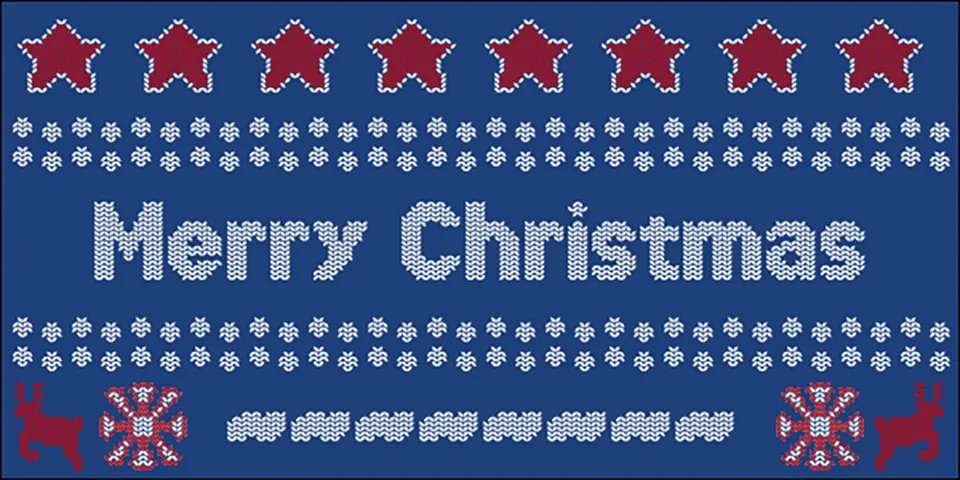 Xmas Sweater Stitch Font