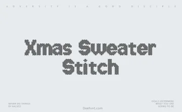 Xmas Sweater Stitch Font