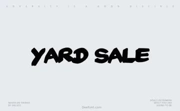 Yard Sale Font