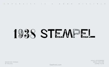 1938 Stempel Font
