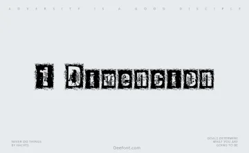 1 Dimencion Font