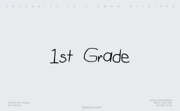 1st Grade Font
