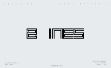2 Lines Font