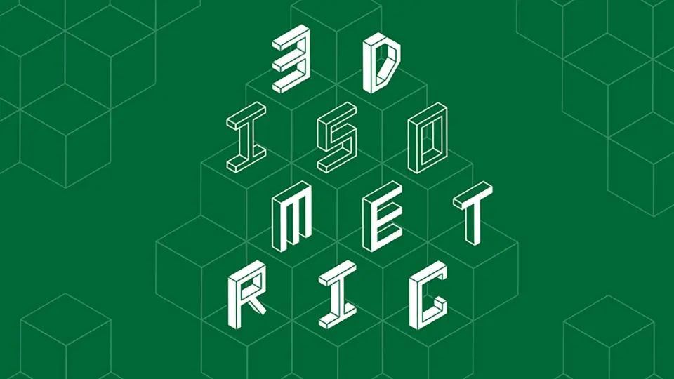 3D Isometric Font