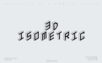 3D Isometric Font