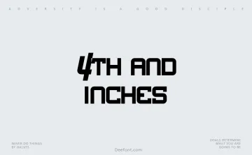 4th and Inches Font
