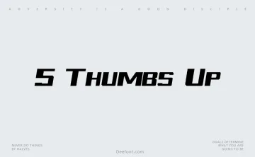 5 Thumbs Up Font