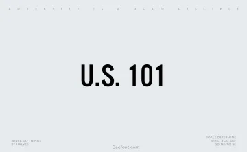 U.S. 101 Font