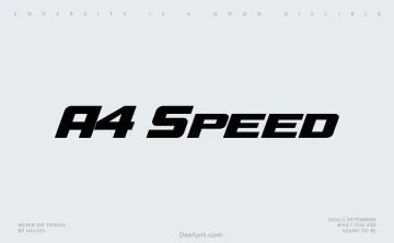 A4 Speed Font
