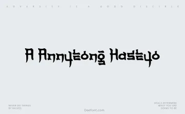 A Annyeong Haseyo Font