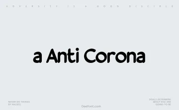 a Anti Corona Font
