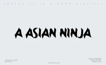 a Asian Ninja Font