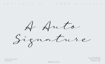 A Auto Signature Font