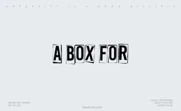 A Box For Font