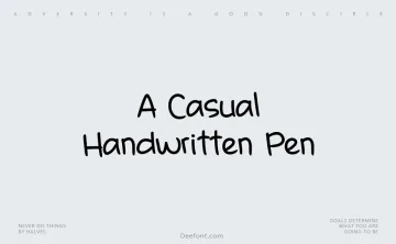 A Casual Handwritten Pen Font