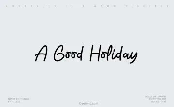 A Good Holiday Font