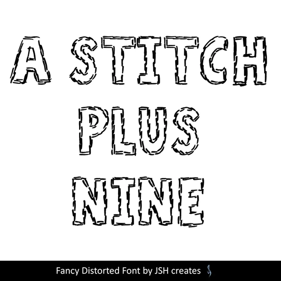 A Stitch Plus Nine Font