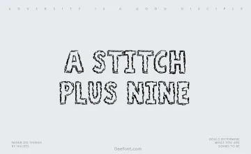 A Stitch Plus Nine Font