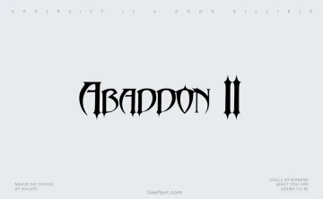 Abaddon II Font