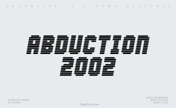 Abduction 2002 Font