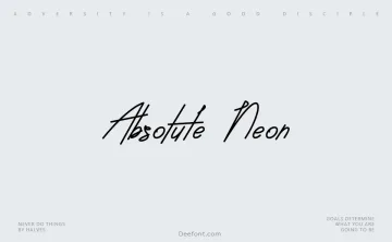 Absolute Neon Script Font