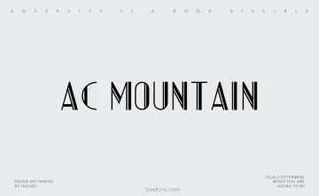AC Mountain Font