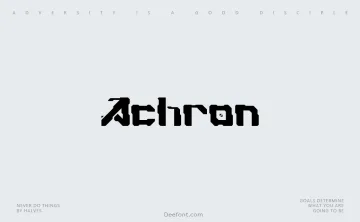 Achron Font