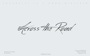 Across the Road Font