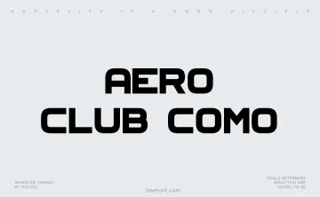 Aero Club Como Font