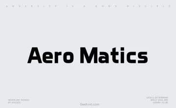 Aero Matics Font Family