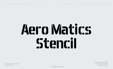 Aero Matics Stencil Font