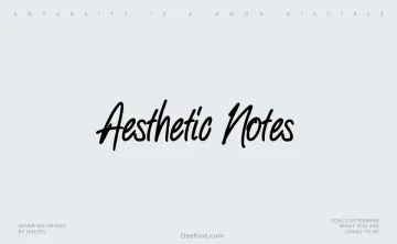 Aesthetic Notes Font
