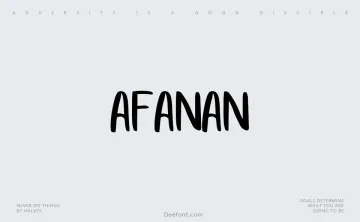 Afanan Font