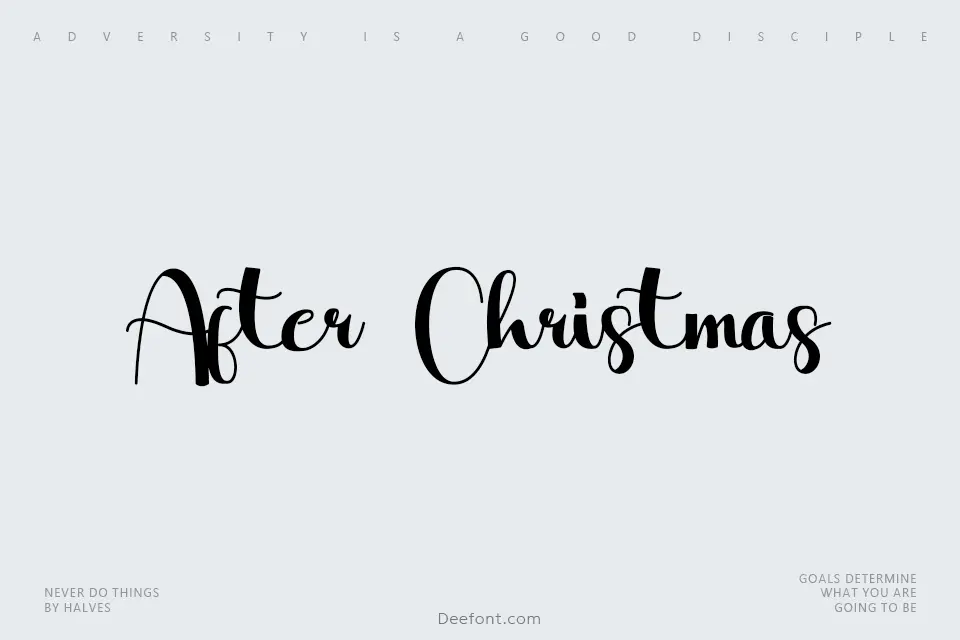 After Christmas Font