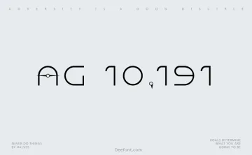 AG 10,191 Font