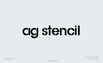 AG Stencil Font