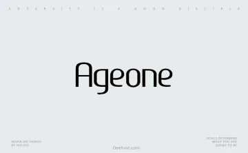 Ageone Font