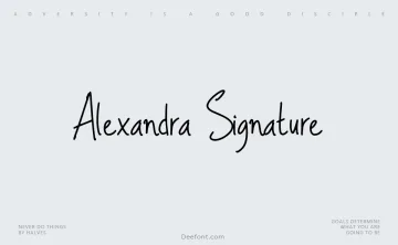 Alexandra Signature Font