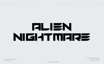 Alien Nightmare Font