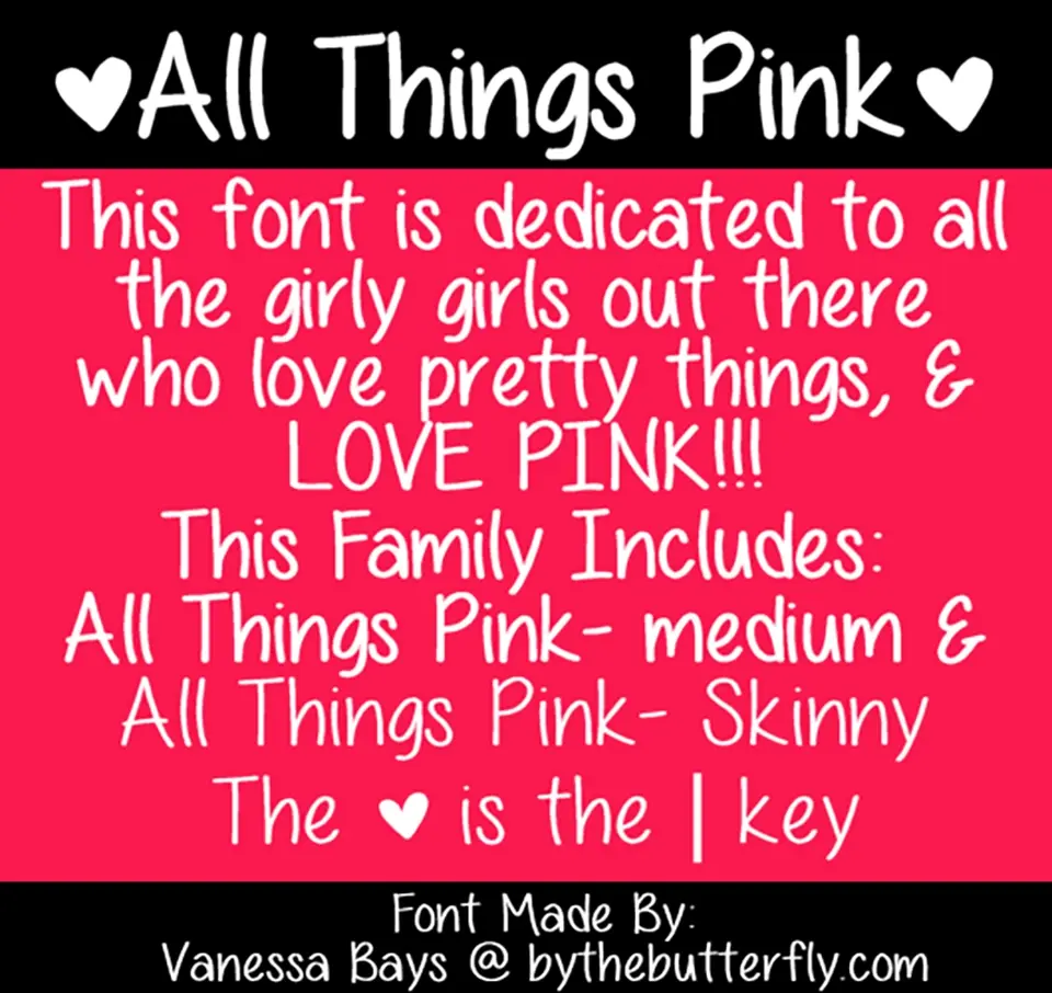 All Things Pink Font