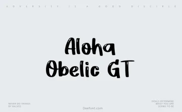 Aloha Obelic GT Font