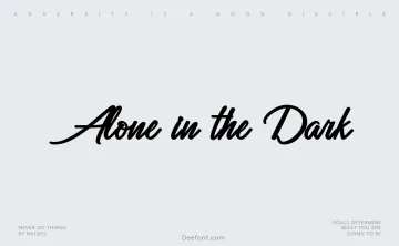 Alone in the Dark Font