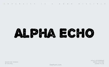 Alpha Echo Font
