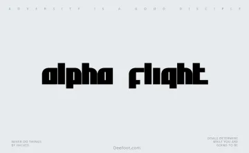 Alpha Flight Font